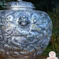 bình nước bạc nguyên chất chế tác thủ công tinh xảo bởi tay nghề đại sư BNB320