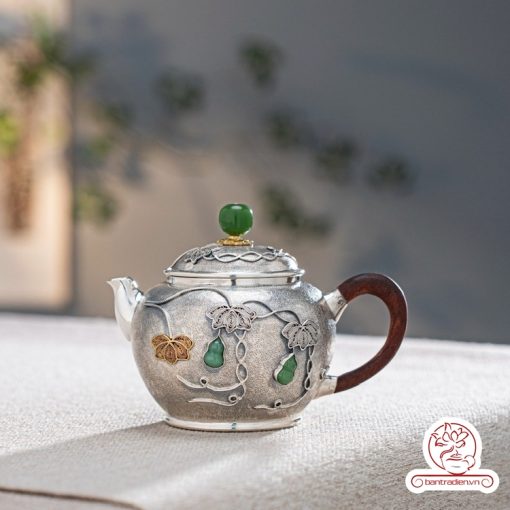 Ấm pha trà bạc nguyên chất cao cấp – Quà tặng sang trọng, ý nghĩa vượt thời gian AB043