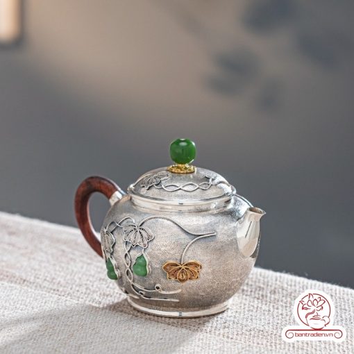 Ấm pha trà bạc nguyên chất cao cấp – Quà tặng sang trọng, ý nghĩa vượt thời gian AB043