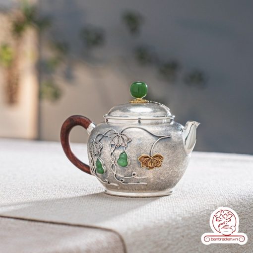 Ấm pha trà bạc nguyên chất cao cấp – Quà tặng sang trọng, ý nghĩa vượt thời gian AB043