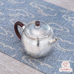 ấm pha trà bạc nguyên chất chế tác thủ công tinh xảo AB050