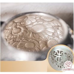 ấm pha trà bạc nguyên chất chế tác thủ công tinh xảo AB051