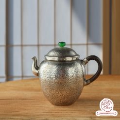 ấm pha trà bạc nguyên chất chế tác thủ công tinh xảo AB052