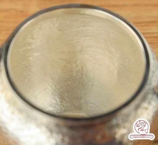 ấm pha trà bạc nguyên chất chế tác thủ công tinh xảo AB052