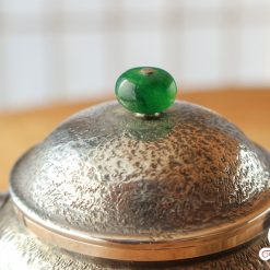 ấm pha trà bạc nguyên chất chế tác thủ công tinh xảo AB052