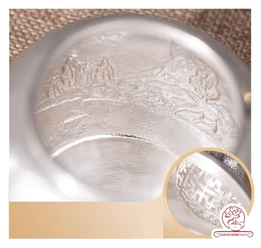 Ấm pha trà bạc 9999 – Kháng khuẩn tự nhiên, giữ vị trà tinh khiết AB054