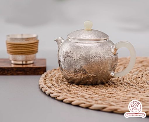 Ấm pha trà bạc 9999 – Kháng khuẩn tự nhiên, giữ vị trà tinh khiết AB054