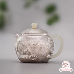 Ấm pha trà bạc 9999 – Kháng khuẩn tự nhiên, giữ vị trà tinh khiết AB054