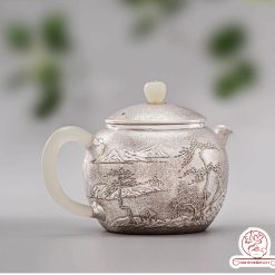 Ấm pha trà bạc 9999 – Kháng khuẩn tự nhiên, giữ vị trà tinh khiết AB054