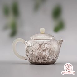 Ấm pha trà bạc 9999 – Kháng khuẩn tự nhiên, giữ vị trà tinh khiết AB054
