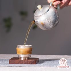 Ấm pha trà bạc 9999 – Kháng khuẩn tự nhiên, giữ vị trà tinh khiết AB054