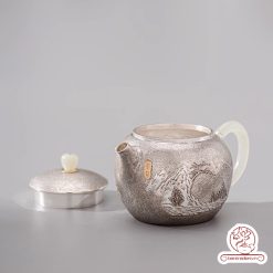 Ấm pha trà bạc 9999 – Kháng khuẩn tự nhiên, giữ vị trà tinh khiết AB054